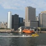 Blick auf Manhatten von der Staten Island Ferry