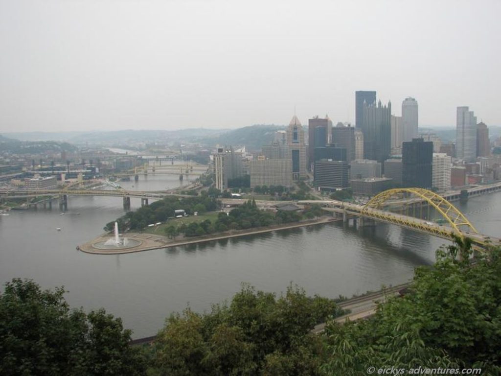 Blick vom Mount Washington auf Pittsburgh