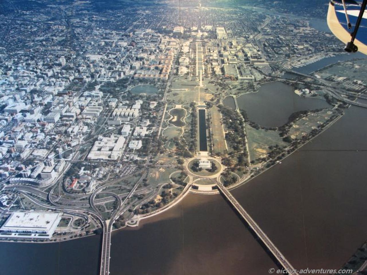die National Mall aus der Luft die National Mall aus der Luft