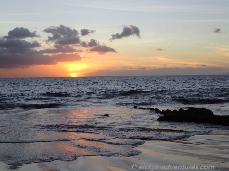 Sonnenuntergang am Kamaole Beach Park Sonnenuntergang am Kamaole Beach Park
